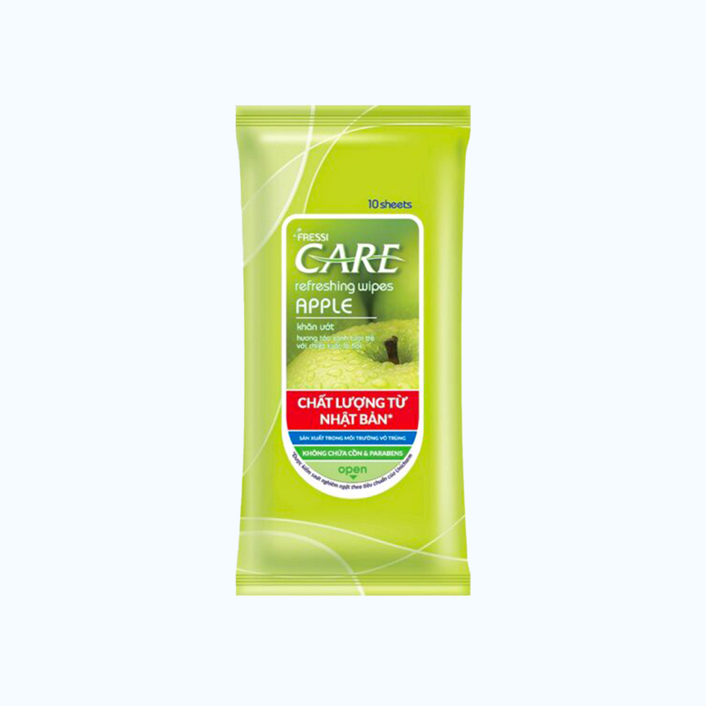 Khăn ướt Fressi Care Apple (Túi 10 tờ)