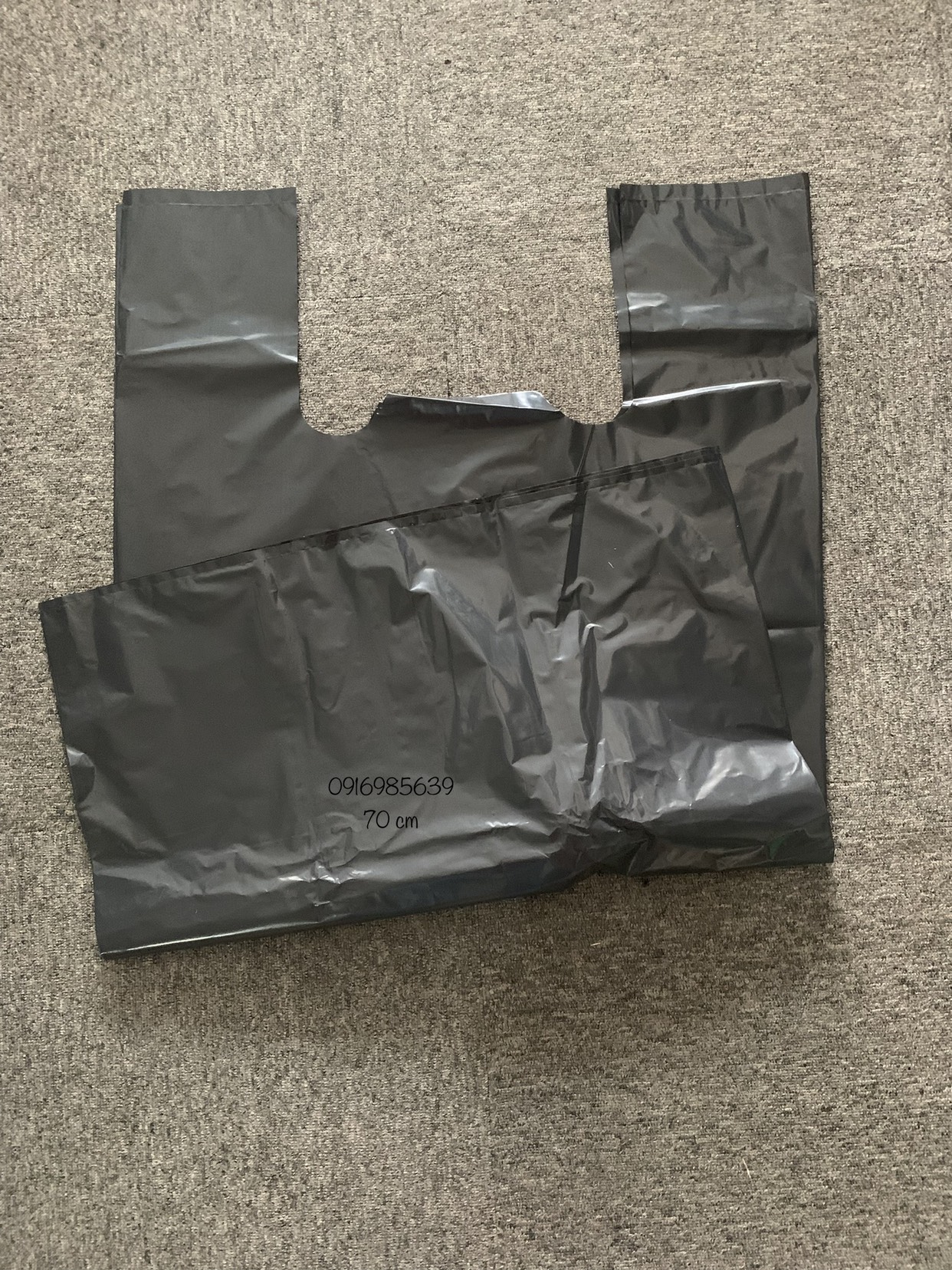 3 KG TÚI XỐP ĐEN 2 QUAI 60CM