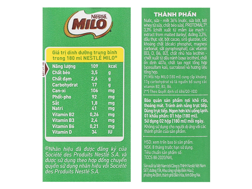 [ CHỈ GIAO CHO ĐƠN ĐẶT HỎA TỐC HỒ CHÍ MINH ]  Milo Sữa Lúa Mạch Có Đường 1 Thùng 48 Hộp 180 Ml