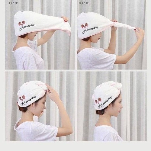 Khăn tự rút nước lau khô tóc siêu tốc
