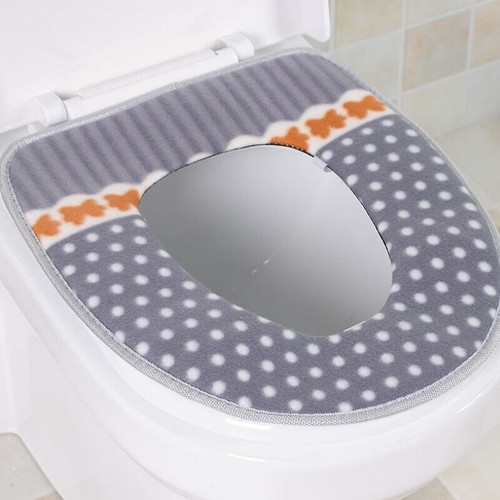 Miếng lót bồn cầu chất nỉ nhung siêu ấm-miếng lót bồn cầu chống lạnh mông-Miếng lót nệm ngồi toilet êm ái