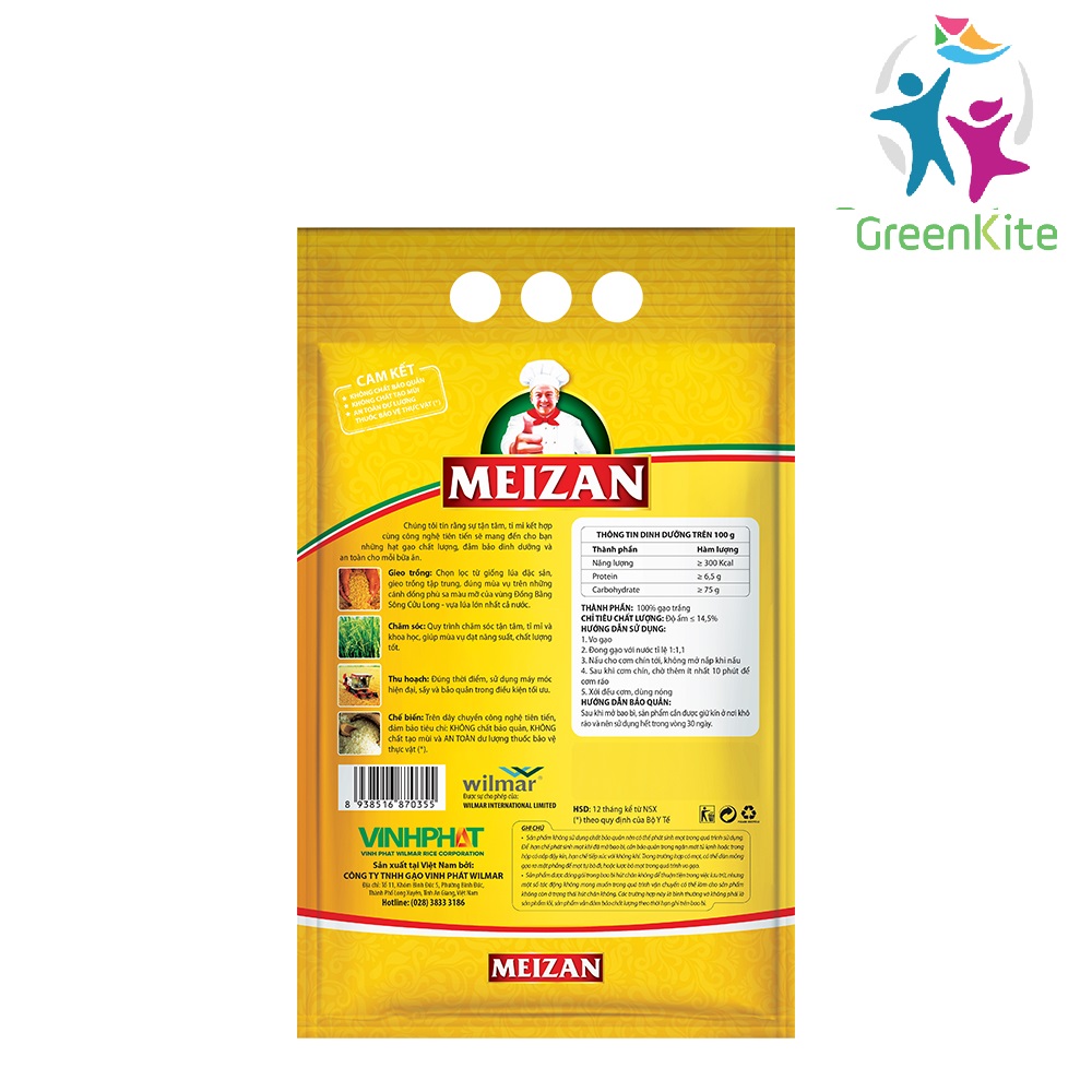 [HCM][5KG] Gạo Meizan Nàng Thơm