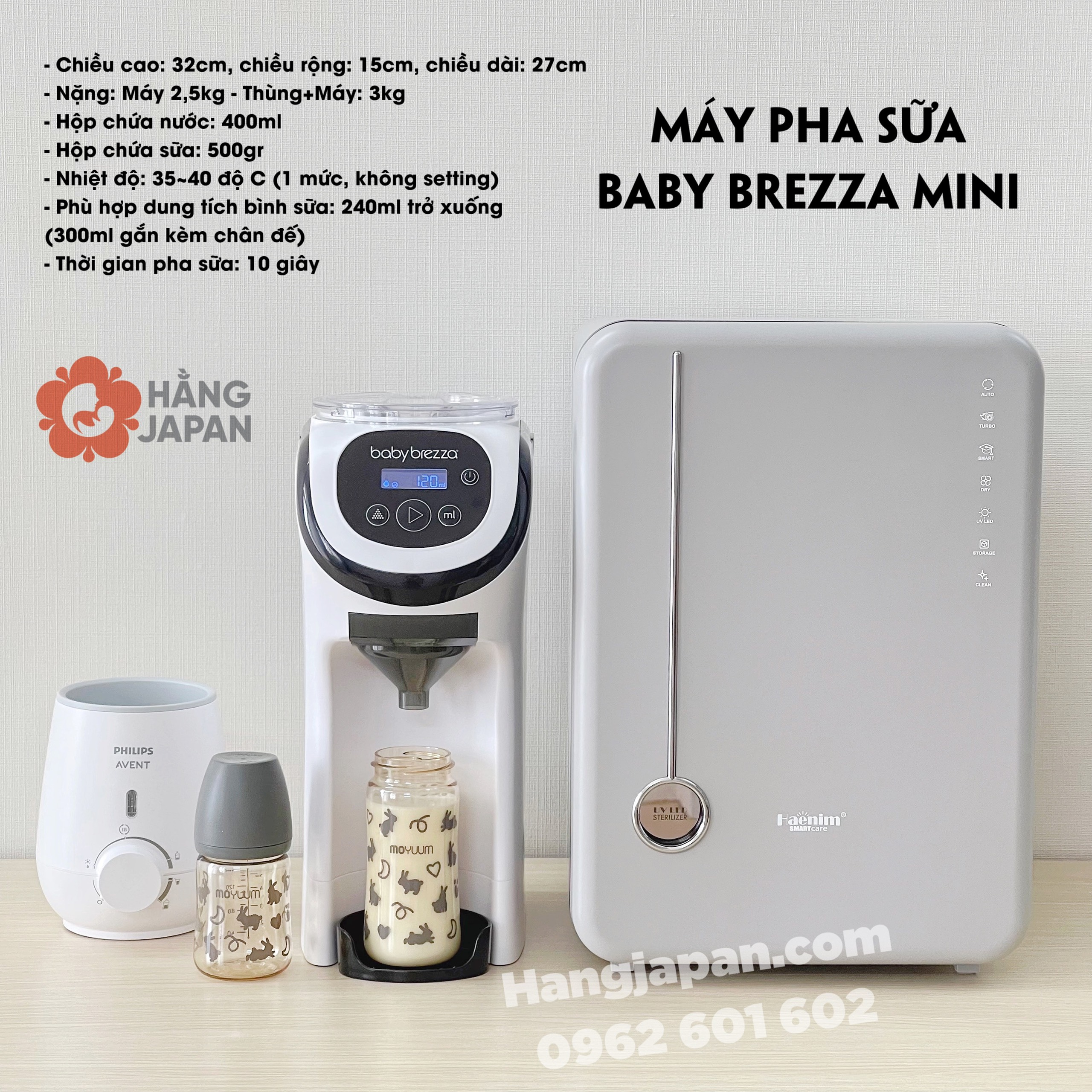 Máy pha sữa Baby Brezza Formula Pro Mini Hàng Mỹ - Bảo hành 12 tháng