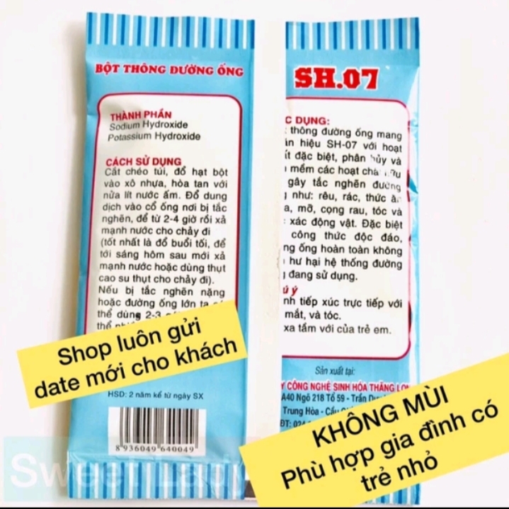 Bột thông cống đường ống SH.07 hiệu quả tốt