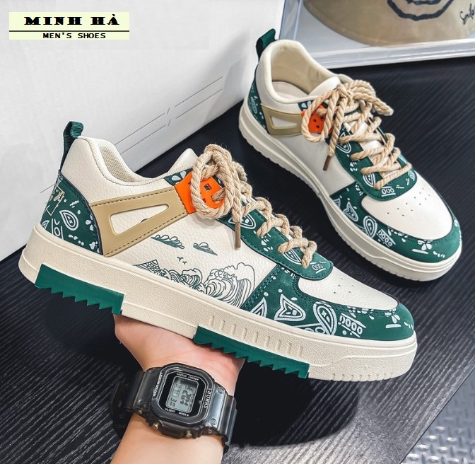 Giày Thể Thao Nam - giày nam da lì phong cách trẻ trung, nặng động HOT 2023 MINH HÀ - 022 Giá Cực Sốc