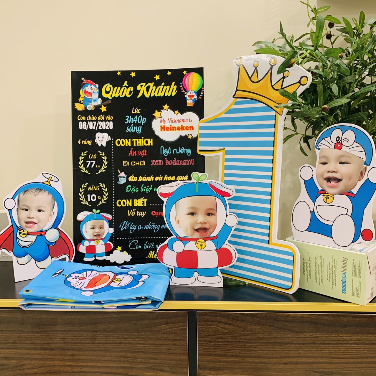 Combo chibi trang trí sinh nhật bé trai bé gái (Ảnh combo chỉ mang tính chất minh hoạ)