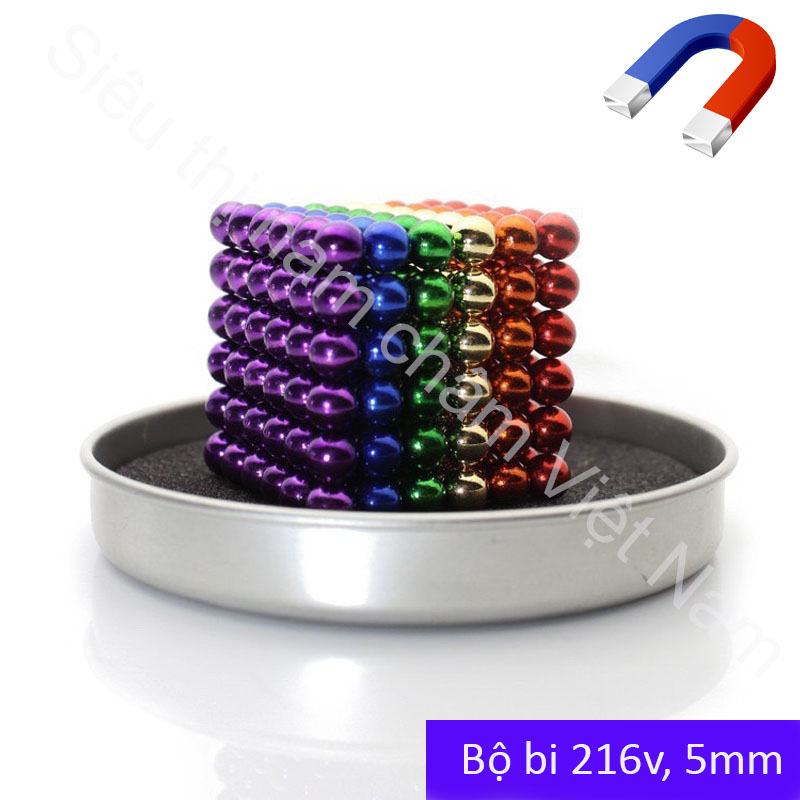 Hộp nam châm trò chơi xếp hình nhiều mắc sắc 216 viên - giá bán 1 hộp