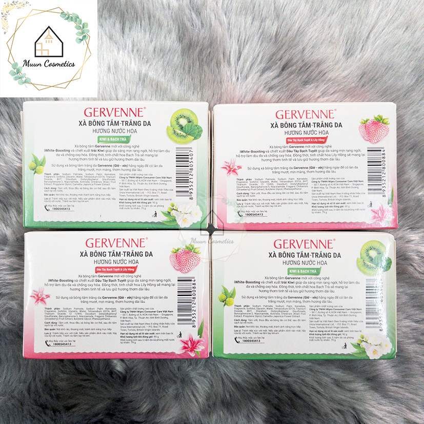 Xà Bông Cục Trắng Da Gervenne 90g