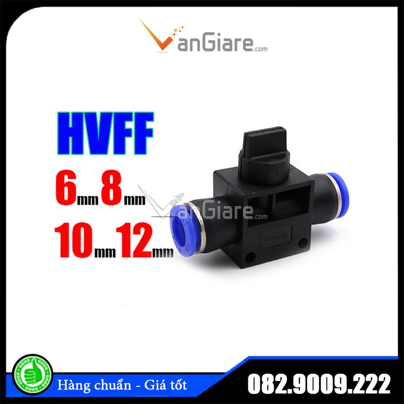 Van khoá 2 đầu ống - van khoá khí nén HVFF (Xanh)