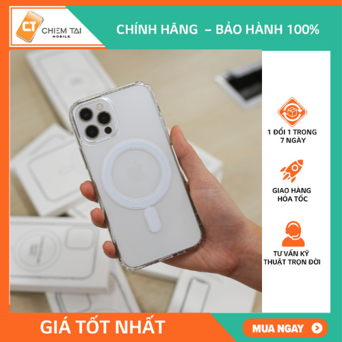 Ốp lưng trong suốt magsafe silicone clear case iphone 12 - 13 - 14 series