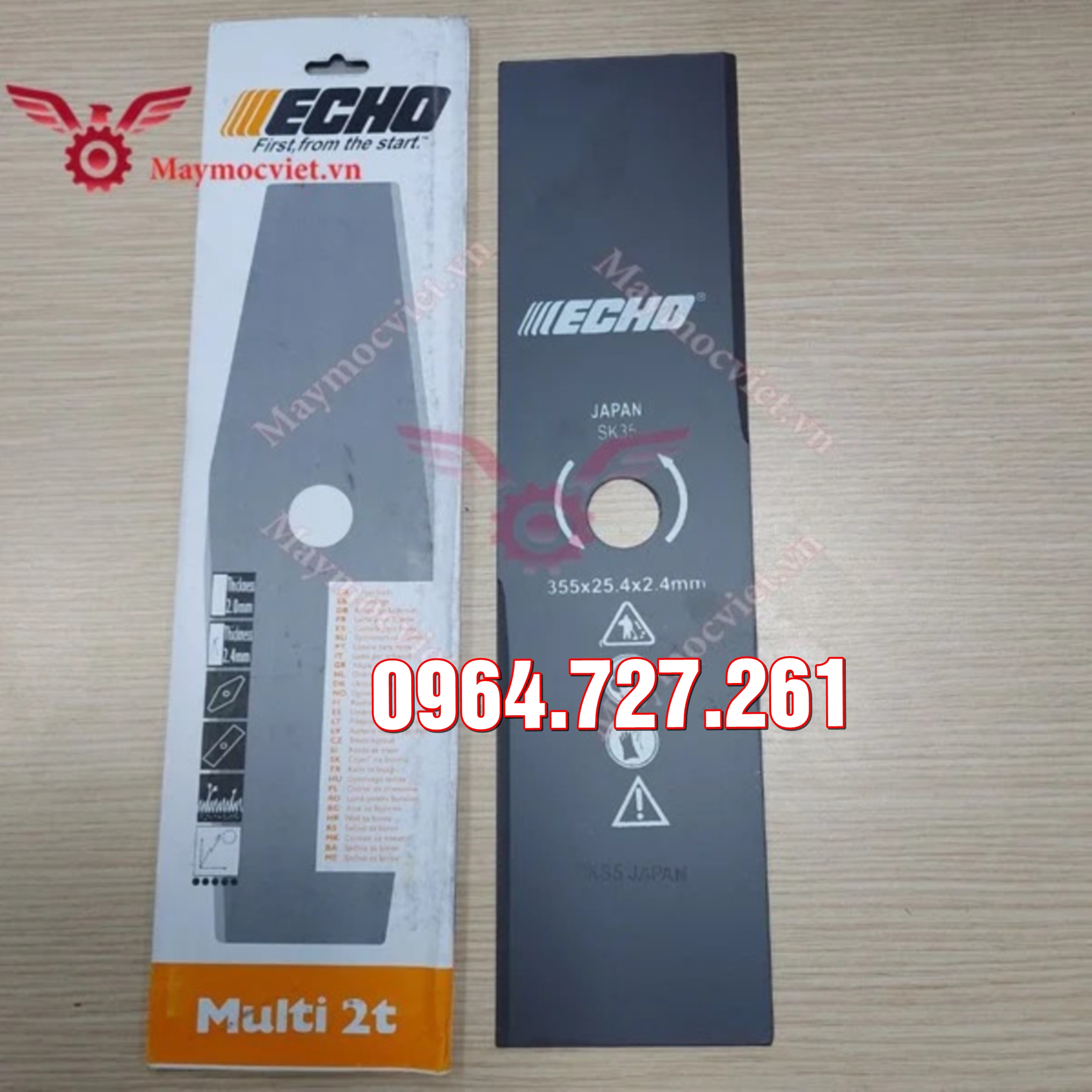 Lưỡi cắt cỏ Echo chuẩn Nhật lưỡi vuông dày