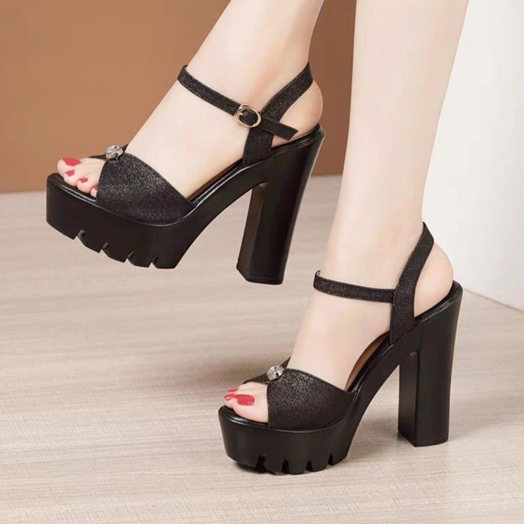 Sandal quai nhũ đính hạt cao câp L99