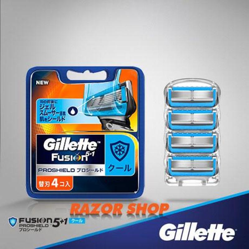 Lưỡi dao thay thế Gillette Fusion 5 + 1 Proshield Chill Nhật Bản, vỉ 4 lưỡi nhập khẩu