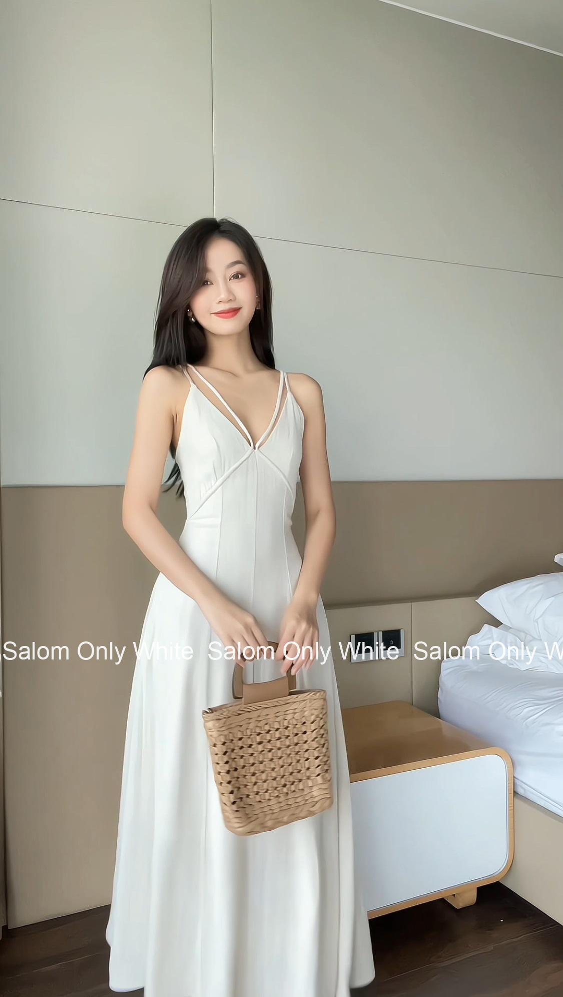 𝐌𝐚𝐲𝐚 𝐃𝐫𝐞𝐬𝐬 - Đầm hai dây maxi linen nữ tính Salom (Ảnh thật chính chủ)