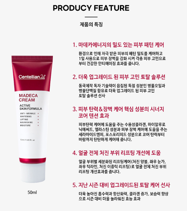 Kem dưỡng da Centellian24 Madeca Cream Active Skin Formula 50ml/ 센텔리안24 마데카 크림 액티브 스킨 포뮬러 50ml