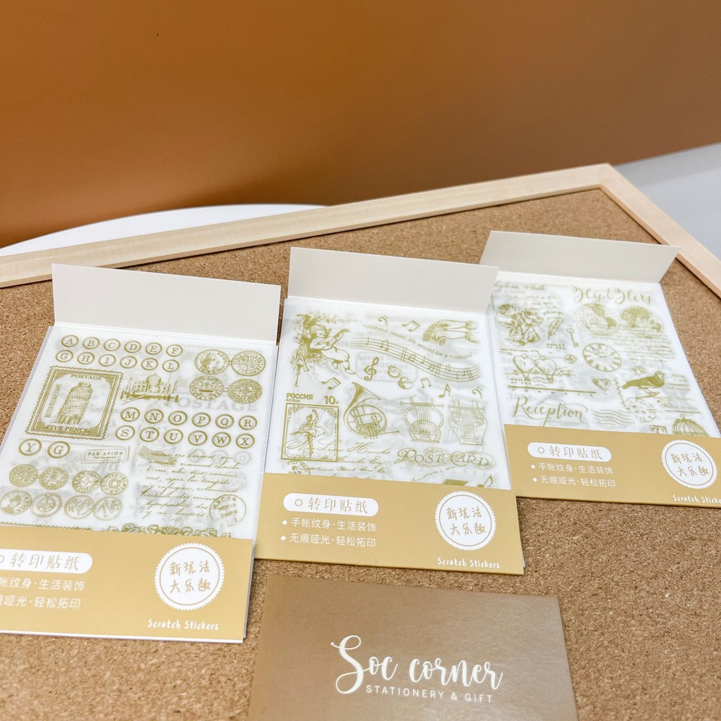 [HCM]Sticker ánh kim in mực tự cắt dán