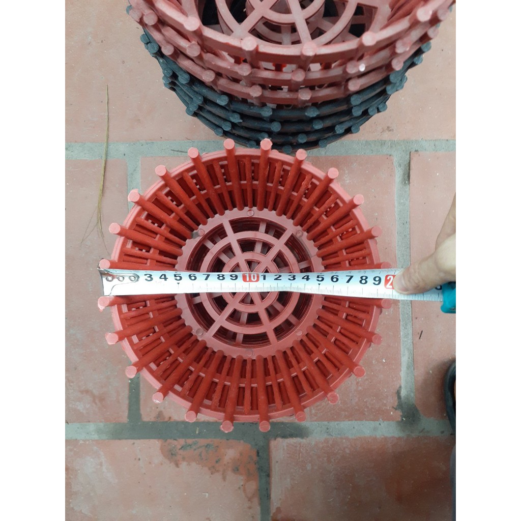 Bộ 10 chậu nhựa giả gỗ trồng lan phi 20