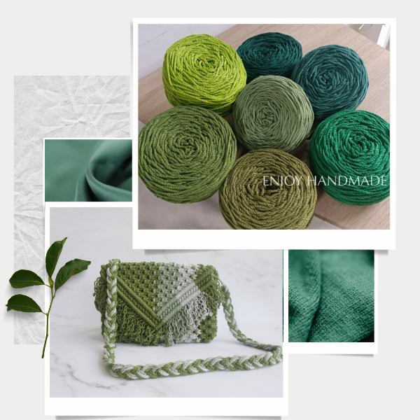 1 met Cotton rope knotted macrame hot colors 3 twist 5mm