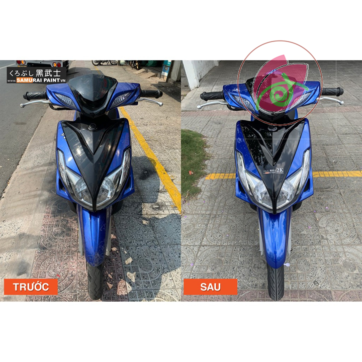 COMBO Chai sơn xịt samurai màu xanh dương Wave H325