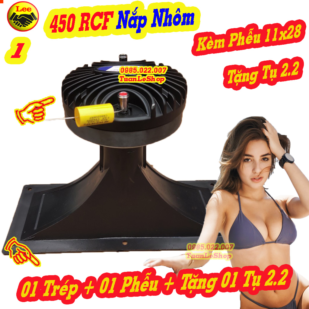 TREBLE 450 RCF NẮP NHÔM - LOA TREP KÈN – Giá 1 CHIẾC KÈM PHỄU 11x28 VÀ TẶNG TỤ - HAY HƠN NHIỀU 450 BM