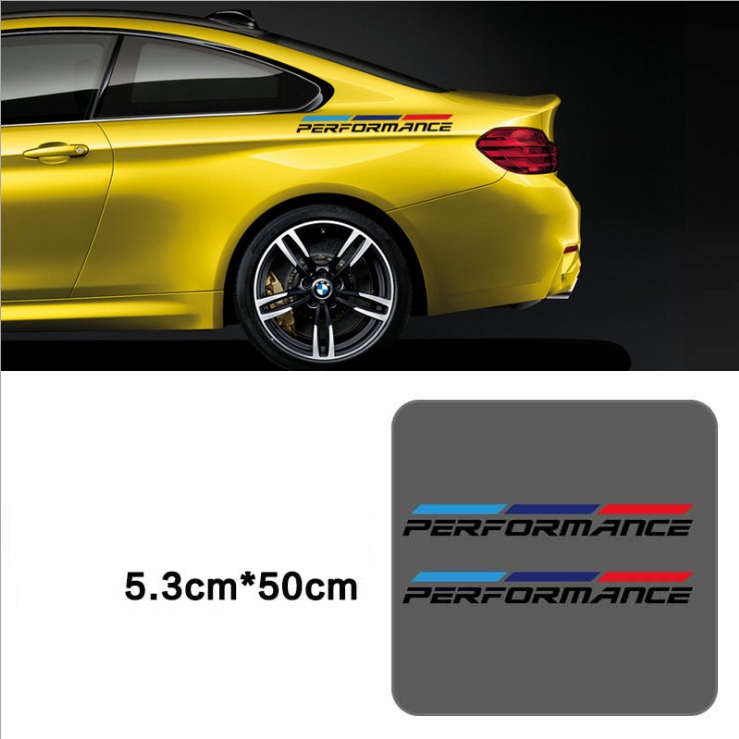 [HCM]Bộ 2 tem dán cửa xe ô tô Performance 02
