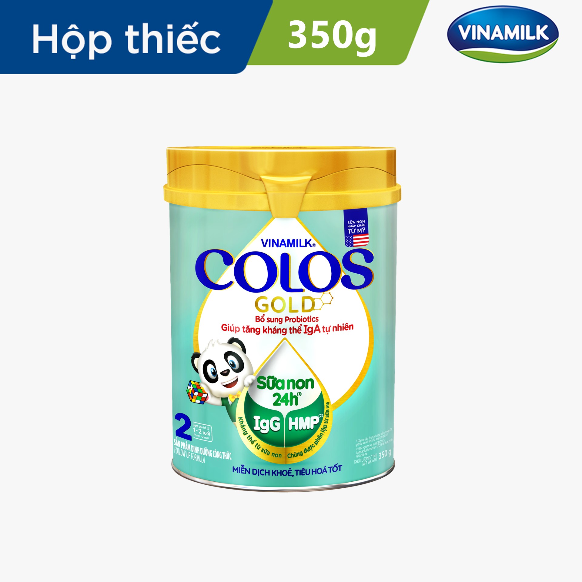 2 Hộp Sữa Non Vinamilk ColosGold 2 Hộp 350g (sữa bột cho trẻ từ 1 - 2 tuổi) - Miễn dịch khỏe, Bé lớn nhanh
