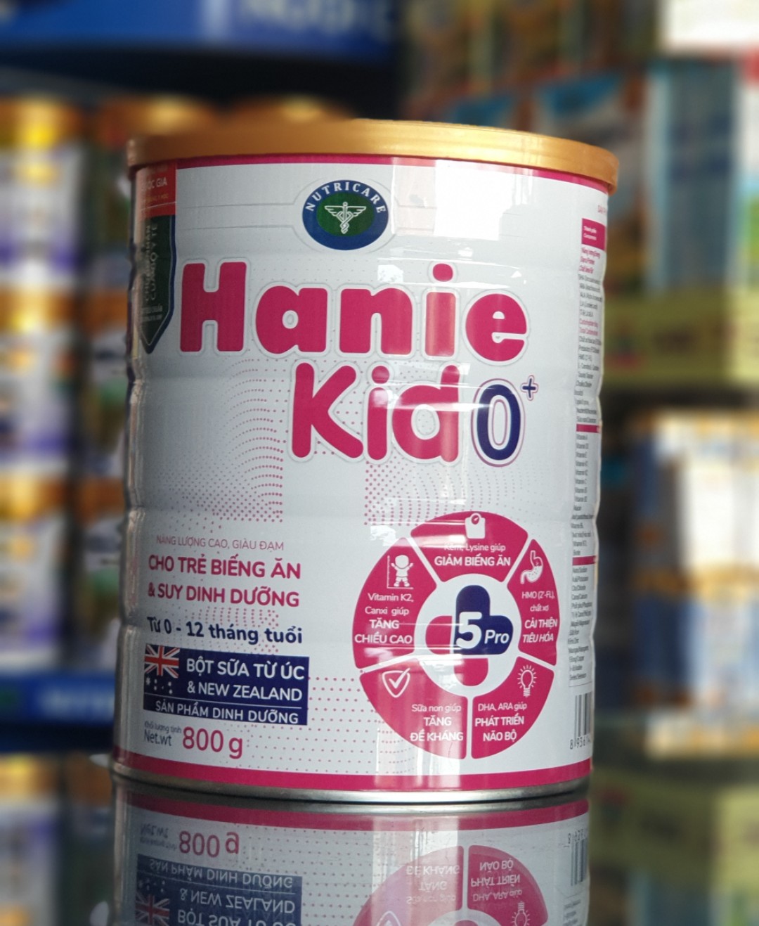 Sữa bột Hanie Kid 0+ (0-12 Tháng) 900g Date mới