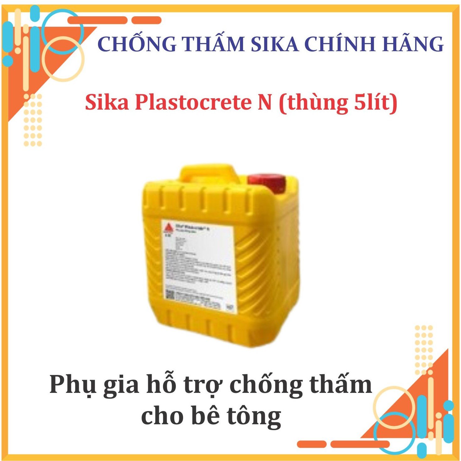 Sika - Phụ Gia Chống Thấm Bê Tông - Plastocrete N (Can 5 lít)