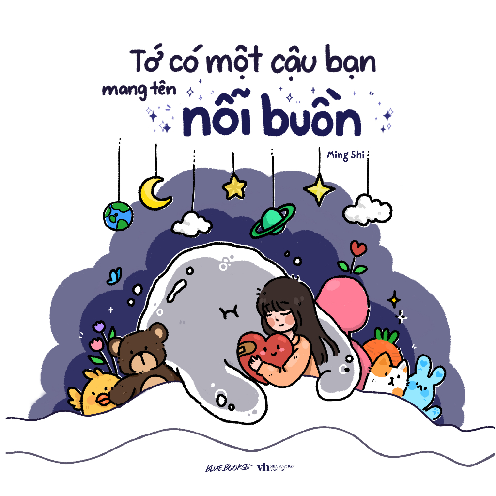 Sách tô màu - tớ có một cậu bạn mang tên nỗi buồn - ming shi - azvietnam