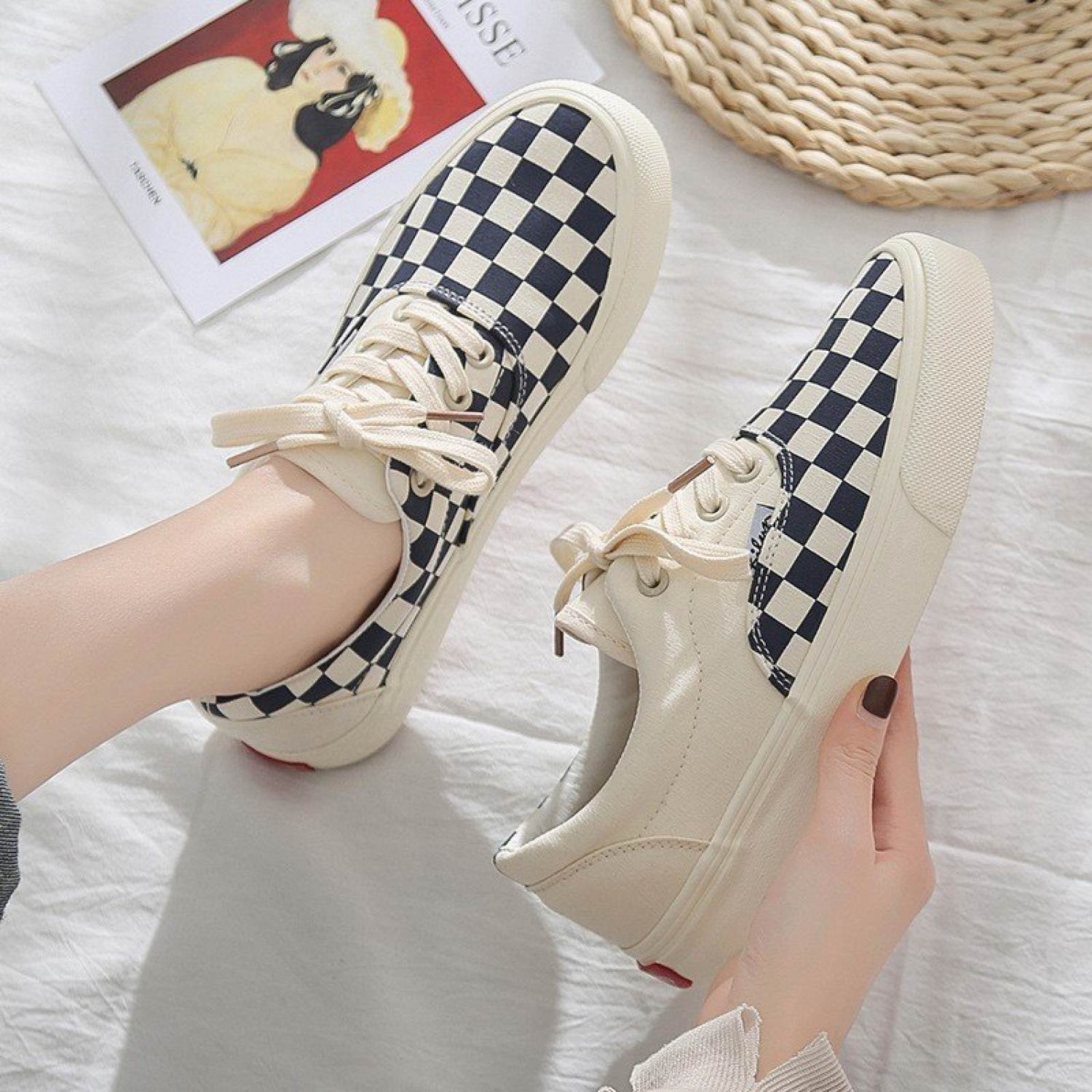 ❌ giày 𝐕𝐀𝐍𝐒 caro buộc dây, fear of god, 𝐕𝐀𝐍𝐒 vaul old skool siêu hót