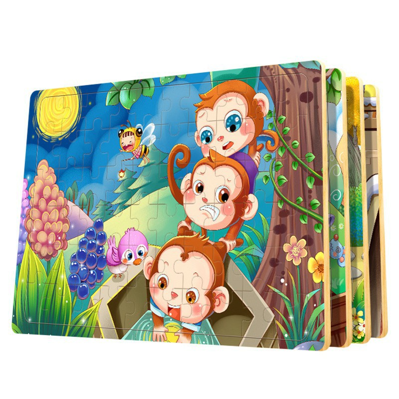 Ghép hình puzzle bằng gỗ [60 miếng] cho bé