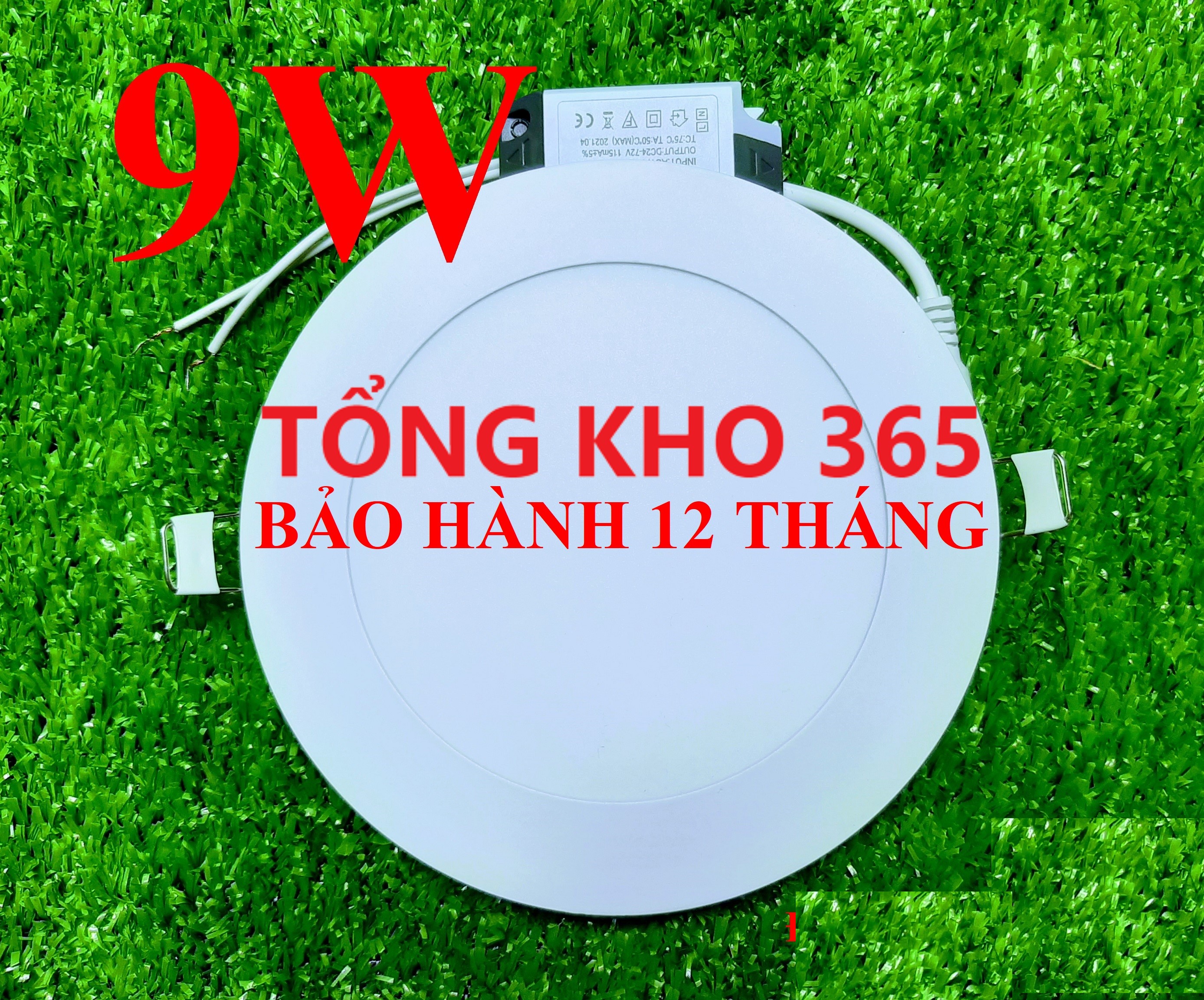 Đèn led âm trần 9w siêu mỏng - bảo hành 12 tháng