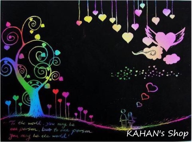Set 10 tờ giấy ma thuật A4 (Set of 10 rainbow scratch paper)