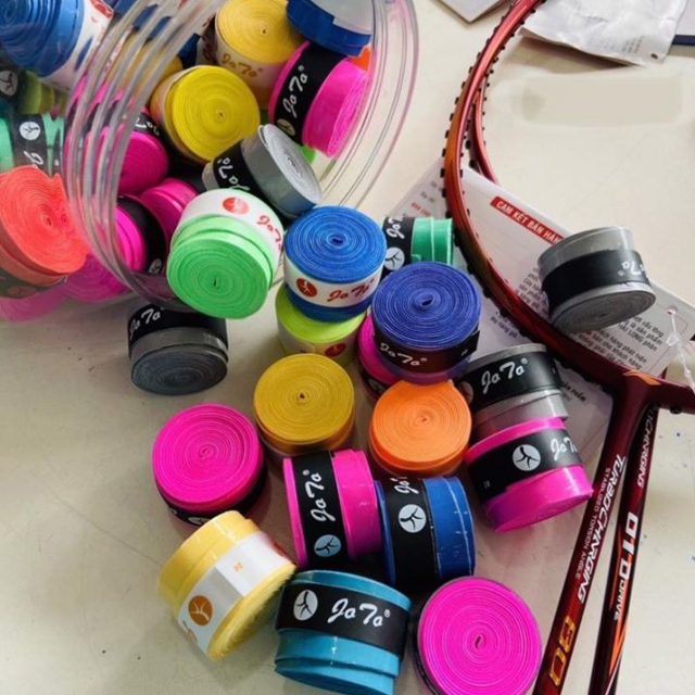 JOTO Multicolor Non-Slip Tennis Racket Grips - Sweat Absorbent Grip Tape for Badminton/Handball, Comfort Fit