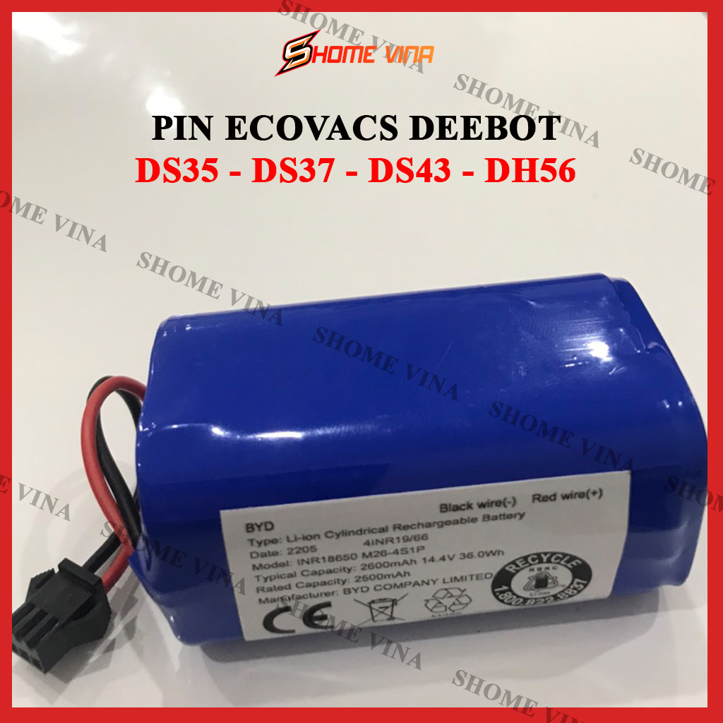 Pin robot hút bụi Ecovacs Deebot Ds35 - Ds37 - Ds43 - DH56