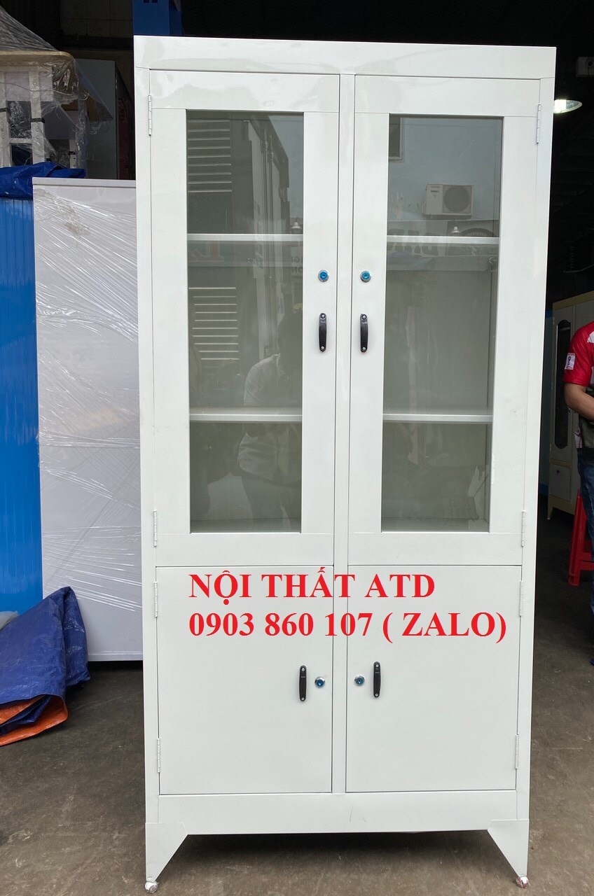 [HCM]Tủ sắt đựng hồ sơ có kính - tủ hồ sơ kính văn phòng giao hàng miễn phí HCM và bình dương