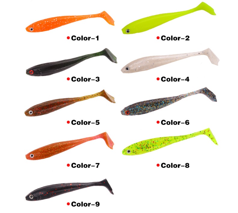 combo 9 Mồi mềm câu lure - câu cá lóc - mồi mềm nff 5g/8.4cm