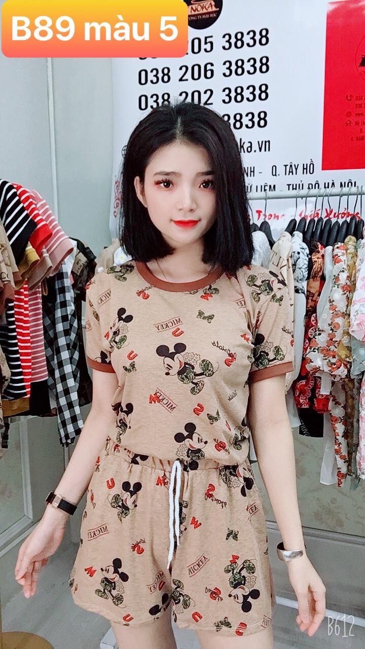 Bộ mặc nhà nữ - Bộ đồ nữ cộc tay