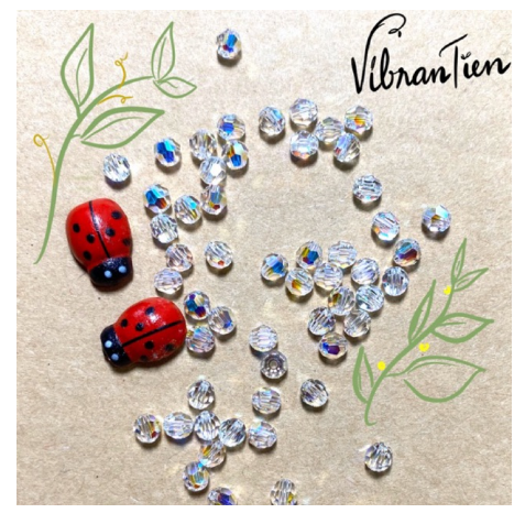 Pha lê Swarovski Áo loại tròn giác lớn 4mm [Combo10/20/30/50 viên]