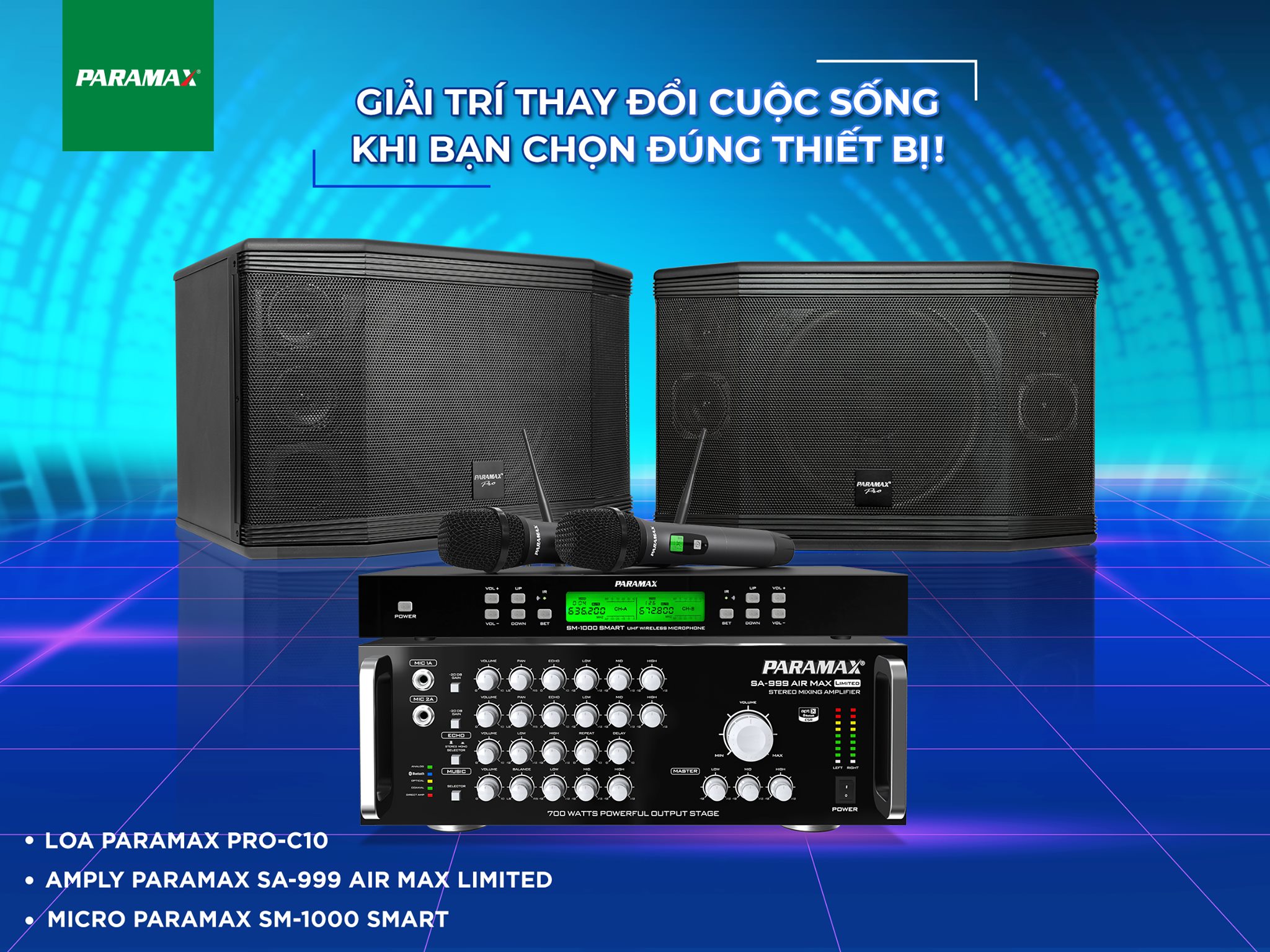 Loa PARAMAX PRO-C10 Hàng Chính Hãng