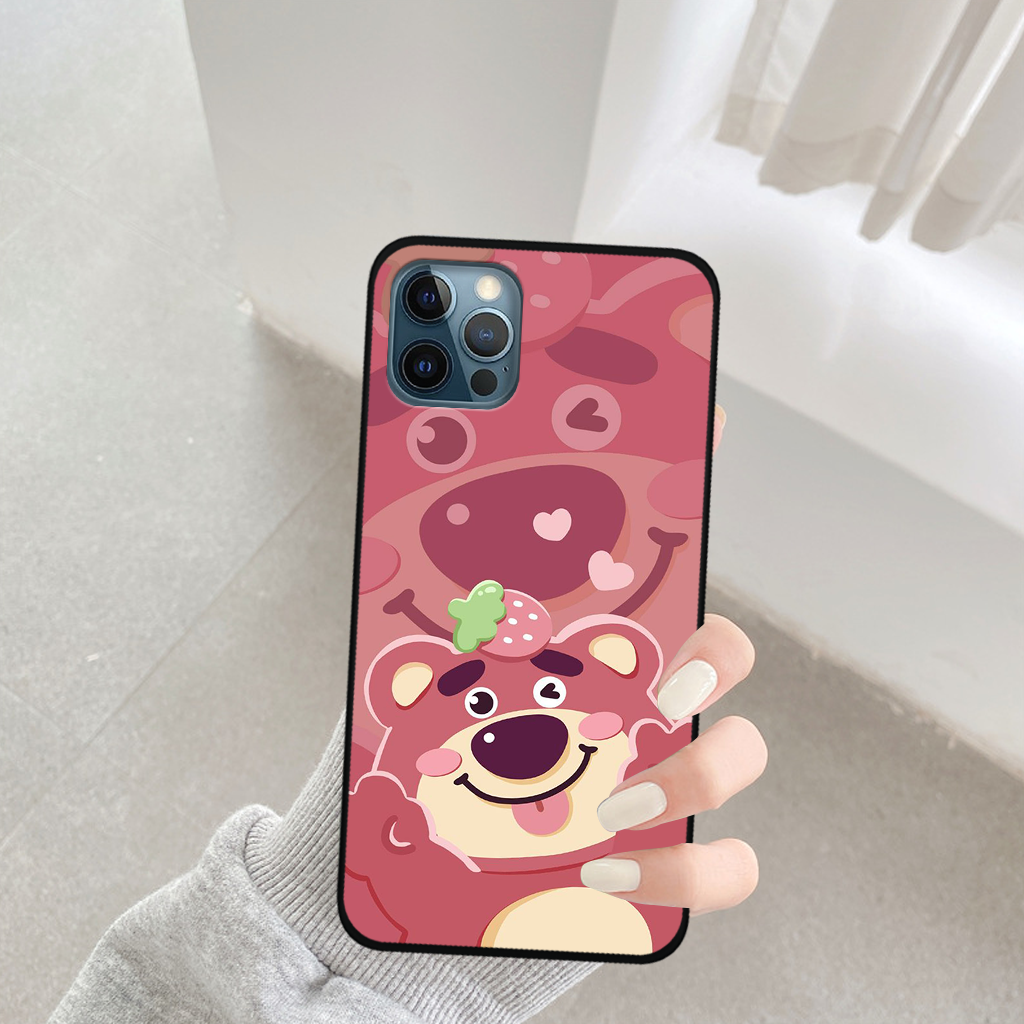 Ốp lưng iphone 11/11pro/11pro max/12/12pro/12pro max/13/13pro/13pro max gấu dâu lotsoo lông xù