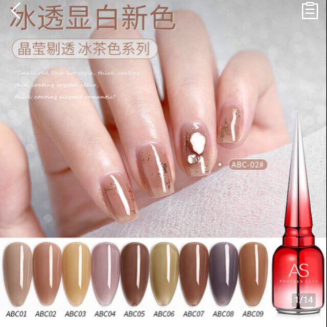 Sơn g.el thạch,Sơn g.el móng tay AS mã ABC 15ml
