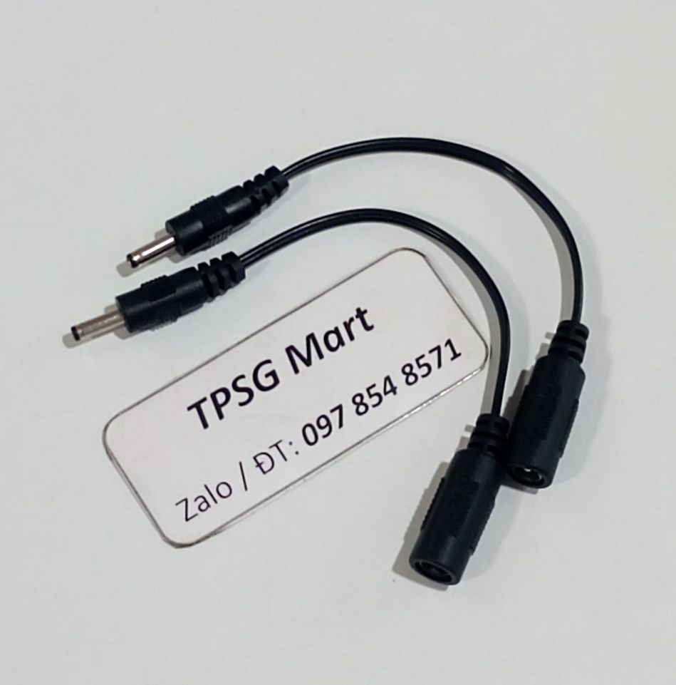 Cáp nguồn adapter DC từ (5.5mm x 2.1mm) ra đầu 3.5mm x 1.35mm / Giá bán 1 Sợi