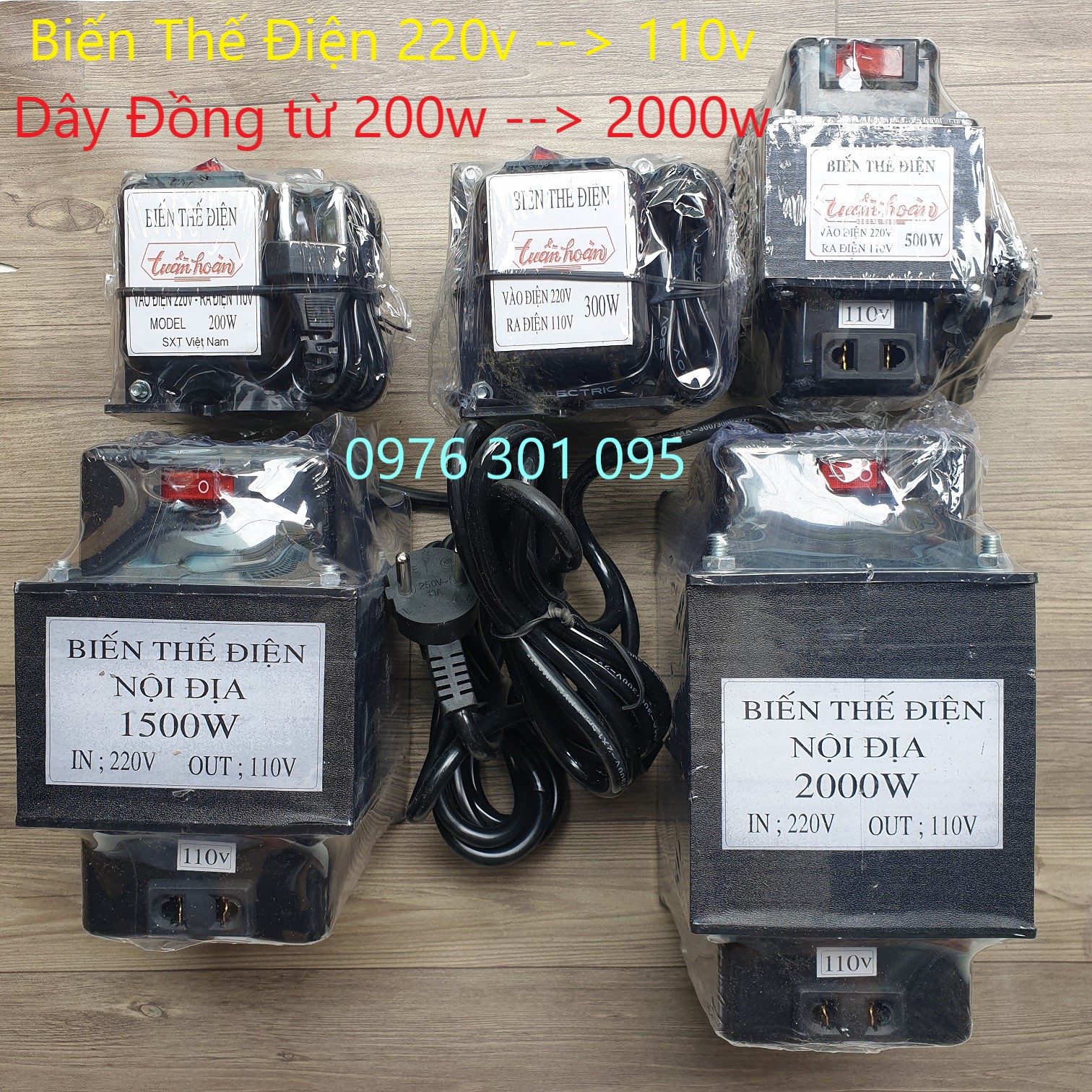 Biến Thế Đổi Điện 220V ---> 110V (200w --> 2000w)