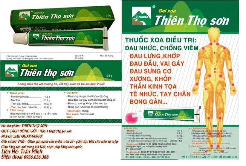 Gel xoa bop Thiên Thọ Sơn