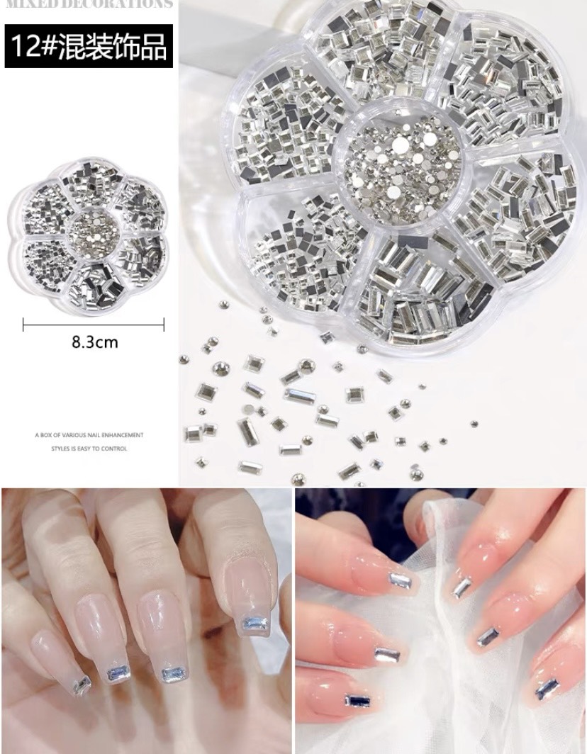 Khay đá nail gắn móng 7 ô