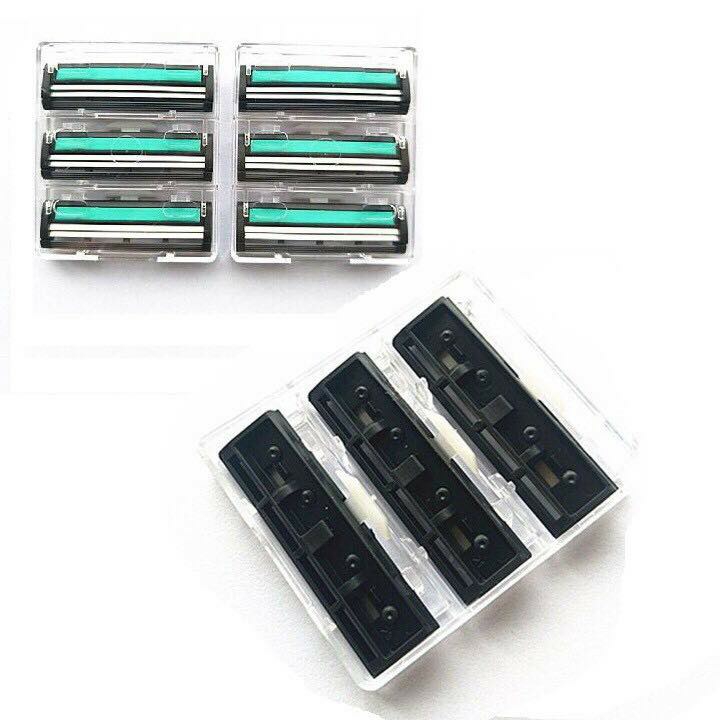 Dao cạo râu lưỡi kép loại tốt (Combo 60 lưỡi + 2 cán +2 kem )