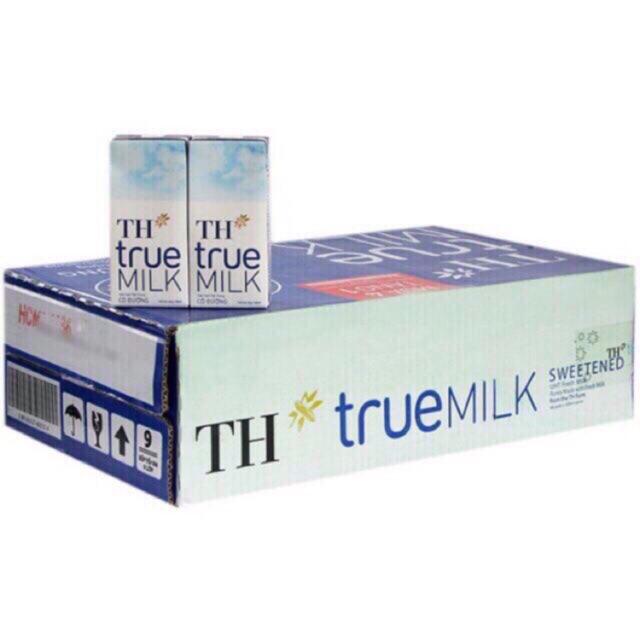 Thùng Sữa TH True Milk 48 hộp x 180ml ( Có Đường/ít Đường)