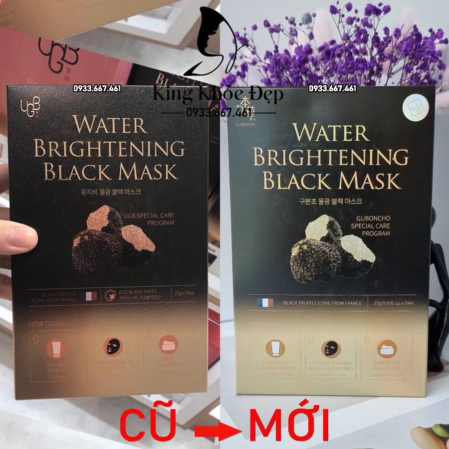 [HCM]Mặt Nạ Thải Độc UGB Water Brightening Black Mask 1 Miếng