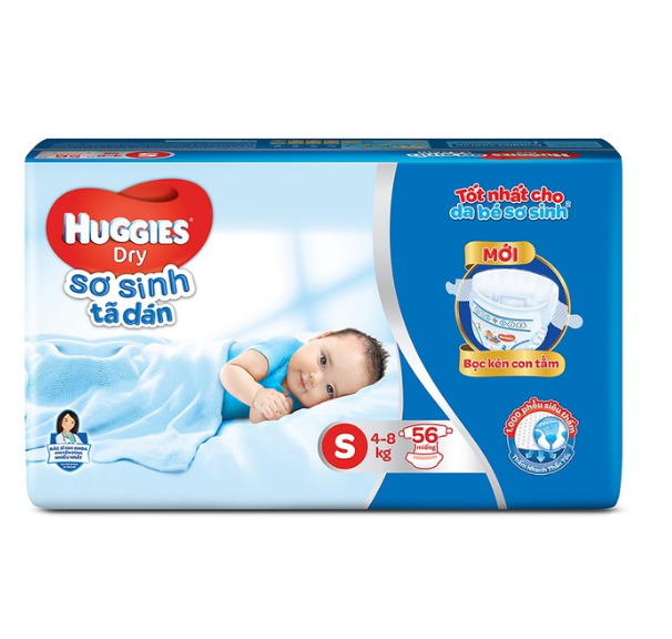 Tã Dán Sơ Sinh Huggies Size S56 MIẾNG